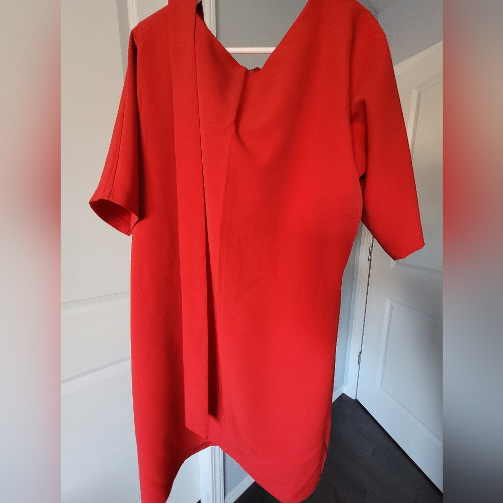 High Quality Red Party Dress with Belt